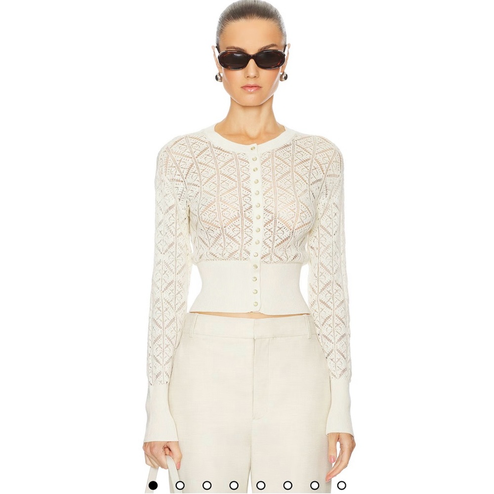L’Academie Elegant Cream Lace Cardigan